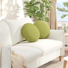 Cojines para asiento 2 pcs Verde claro Ø40 x 13 cm tela en Cojines para sillas y sofás | Comprar online en Foro24