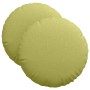 Cojines para asiento 2 pcs Verde claro Ø40 x 13 cm tela