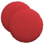 Cojines para asiento 2 pcs Rojo Ø40 x 13 cm tela