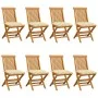 Garden chairs 8 pcs solid teak with cream white cushions by vidaXL, Garden chairs - Ref: Foro24-3072934, Price: 508,64 €, Dis...