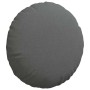 Cojines para asiento 2 pcs Gris oscuro Ø50 x 19 cm tela