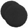 Cojines para asiento 2 pcs Negro Ø50 x 19 cm tela