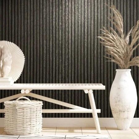 Noordwand Black and Gray Botanica Wooden Slats Wallpaper by Noordwand, Painted paper - Ref: Foro24-444832, Price: 31,00 €, Di...