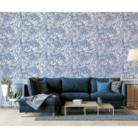 DUTCH WALLCOVERINGS Papel pintado Liquid Marble azul