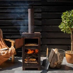 Esschert Design Terrassenofen mit rostfarbenem Pizzaofen von Esschert Design, Kamine - Ref: Foro24-444905, Preis: 247,41 €, R...