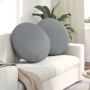Cojines para asiento 2 pcs Gris Claro Ø60 x 21 cm tela