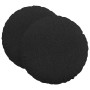 Cojines para asiento 2 pcs Negro Ø60 x 21 cm tela