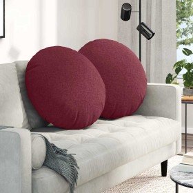 Cojines para asiento 2 pcs Rojo vino Ø60 x 21 cm tela en Cojines para sillas y sofás | Comprar online en Foro24