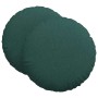 Cojines para asiento 2 pcs Verde oscuro Ø60 x 21 cm tela