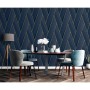 DUTCH WALLCOVERINGS Papel pintado Geometric azul y dorado