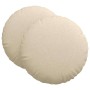 Cojines para asiento 2 pcs Crema Ø60 x 21 cm tela