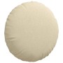 Cojines para asiento 2 pcs Crema Ø60 x 21 cm tela