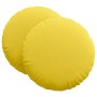 Cojines para asiento 2 pcs Amarillo Claro Ø60 x 21 cm tela