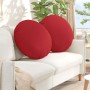 Cojines para asiento 2 pcs Rojo Ø60 x 21 cm tela