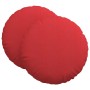 Cojines para asiento 2 pcs Rojo Ø60 x 21 cm tela