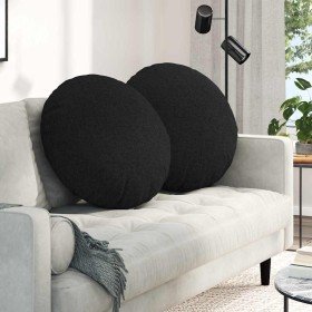 Cojines para asiento 2 pcs Negro Ø80 x 29 cm tela en Cojines para sillas y sofás | Comprar online en Foro24