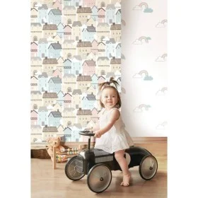 Noordwand Tapete Mondo Baby Wolken weiß, blau und rosa von Noordwand, Bemaltes Papier - Ref: Foro24-444884, Preis: 29,21 €, R...