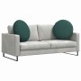 Cojines para asiento 2 pcs Verde oscuro Ø80 x 29 cm tela