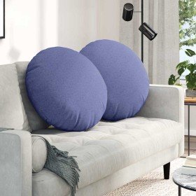 Cojines para asiento 2 pcs Azul jeans Ø80 x 29 cm tela en Cojines para sillas y sofás | Comprar online en Foro24