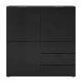 FMD Black chest of drawers with 3 doors and 3 drawers by FMD, Drawers - Ref: Foro24-443703, Price: 279,64 €, Discount: %