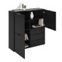 FMD Kommode mit 3 Türen und 3 Schubladen schwarz von FMD, Schubladen - Ref: Foro24-443703, Preis: 279,41 €, Rabatt: %