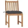 Gartenstühle 8 Einheiten aus massivem Teakholz mit Kissen von vidaXL, Gartenstühle - Ref: Foro24-3073157, Preis: 891,98 €, Ra...