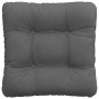 Cojines para asiento 4 pcs Gris oscuro 40 x 40 x 12 cm tela