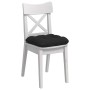Cojines para asiento 4 pcs Negro 40 x 40 x 12 cm tela