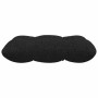 Cojines para asiento 4 pcs Negro 40 x 40 x 12 cm tela