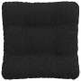 Cojines para asiento 4 pcs Negro 40 x 40 x 12 cm tela