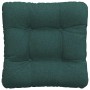 Cojines para asiento 4 pcs Verde oscuro 40 x 40 x 12 cm tela