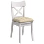 Cojines para asiento 4 pcs Crema 40 x 40 x 12 cm tela