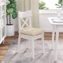 Cojines para asiento 4 pcs Crema 40 x 40 x 12 cm tela