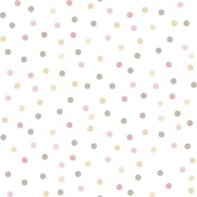 Noordwand Papel pintado Mondo baby Confetti Dots blanco, rosa y