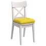 Cojines para asiento 4 pcs Amarillo Claro 40 x 40 x 12 cm tela