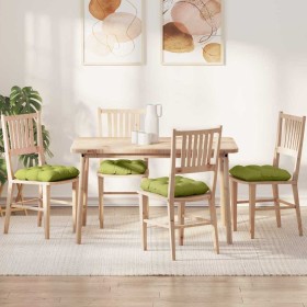 Cojines para asiento 4 pcs Verde claro 40 x 40 x 12 cm tela