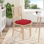 Cojines para asiento 4 pcs Rojo 40 x 40 x 12 cm tela