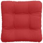 Cojines para asiento 4 pcs Rojo 40 x 40 x 12 cm tela