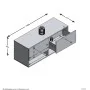 FMD Banco de almacenaje con 2 cajones roble y blanco 108,9x41,7x46,1cm de FMD, Bancos para recibidores y almacenamiento - Ref...