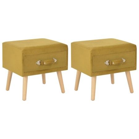 Mesitas de noche 2 unidades 40x35x40 cm terciopelo mostaza de vidaXL, Mesitas de noche - Ref: Foro24-276383, Precio: 102,03 €...