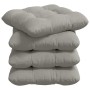 Cojines para asiento 4 pcs Gris Claro 40 x 40 cm