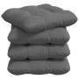 Cojines para asiento 4 pcs Gris oscuro 40 x 40 cm