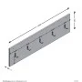 FMD Handgefertigter Eichen-Wandgarderobe 108,9x1,5x28,1 cm von FMD, Hut- und Garderobenständer - Ref: Foro24-444221, Preis: 5...