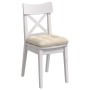 Cojines para asiento 4 pcs Beige 40 x 40 cm Tela de microfibra