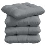 Cojines para asiento 4 pcs Gris Claro 45 x 45 x 12 cm tela