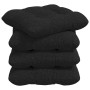 Cojines para asiento 4 pcs Negro 45 x 45 x 12 cm tela