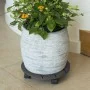 Nature Round gray wood plant stand with wheels Ø30 cm by Nature, Pot stands - Ref: Foro24-446401, Price: 26,64 €, Discount: %