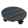 Nature Round gray wood plant stand with wheels Ø30 cm by Nature, Pot stands - Ref: Foro24-446401, Price: 26,64 €, Discount: %