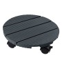 Nature Round gray wood plant stand with wheels Ø30 cm by Nature, Pot stands - Ref: Foro24-446401, Price: 26,61 €, Discount: %