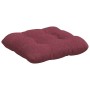Cojines para asiento 4 pcs Rojo vino 45 x 45 x 12 cm tela